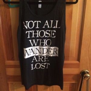 Grey Racerback Tank (Wanderlust/Lord of the Rings)